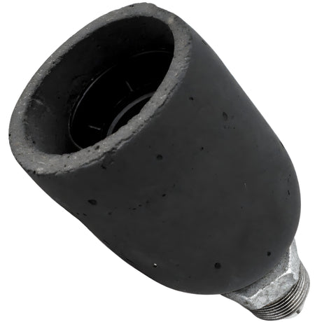 E27-Fassungsset aus Beton in Anthrazit auf Fitting mit Außengewinde aus verzinktem Temperguss