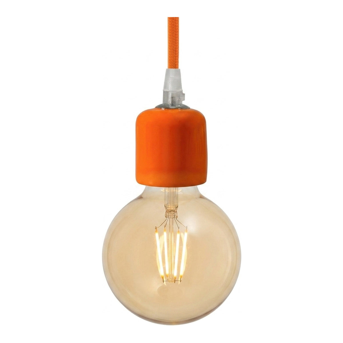 E27-Fassung aus Keramik — Orange