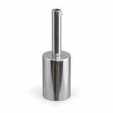 Zylindrisches E27-Fassungsset aus Metall — Zugentlastung 7 cm — Chromoptik — Ansicht 1