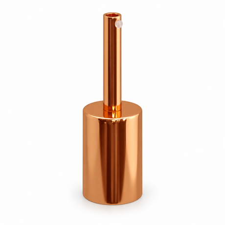 Zylindrisches E27-Fassungsset aus Metall — Zugentlastung 7 cm — Kupferoptik — Ansicht 1