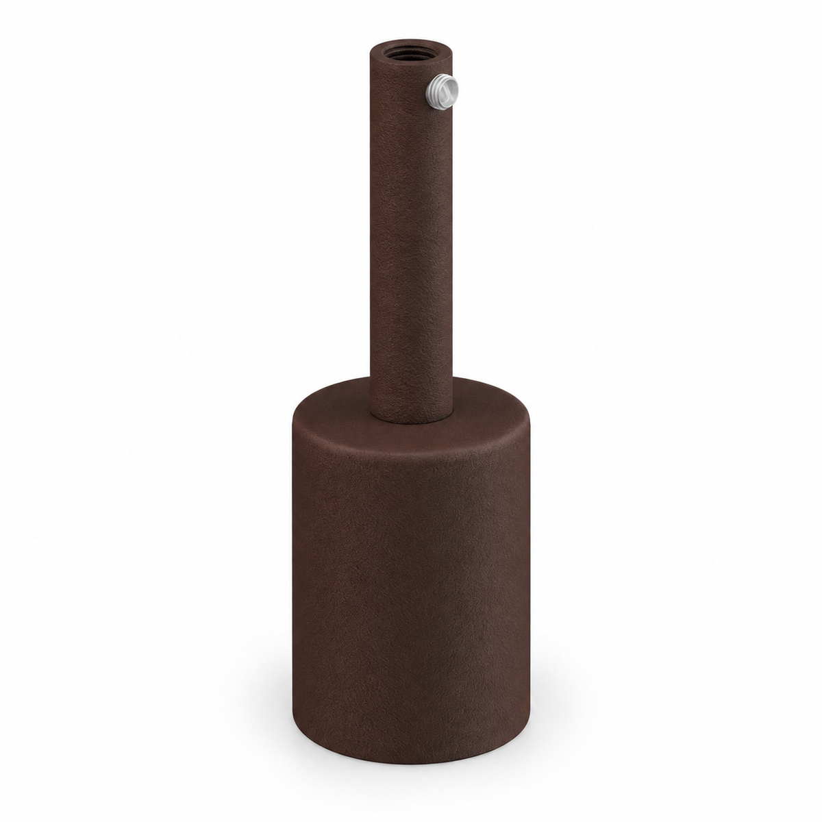 Zylindrisches E27-Fassungsset aus Metall — Zugentlastung 7 cm — Rostoptik — Ansicht 1