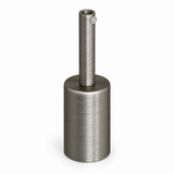 Zylindrisches E27-Fassungsset aus Metall — Zugentlastung 7 cm — satinierte Titanoptik — Ansicht 1