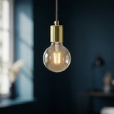 Zylindrische E27-Fassung aus Metall — Zylindrisch, Metall / Messing