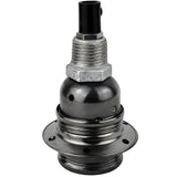 E27-Fassungsset aus glänzendem Metall in Schwarz auf Fitting mit Außengewinde 1/2'' (15x21mm) aus verzinktem Temperguss