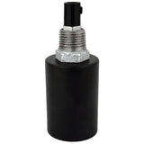 E27-Fassungsset aus glattem Metall in Schwarz auf Fitting mit Außengewinde 1/2'' (15x21mm) aus verzinktem Temperguss