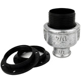 E27-Fassungsset aus Thermoplast auf Fitting mit Innengewinde 1/2'' (15x21mm) aus verzinktem Temperguss