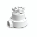 Porzellan-Wechselschalter-Set mit Knebel und Sockel — Weiß / Weiß / 1 Auslass
