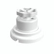 Porzellan-Wechselschalter-Set mit Knebel und Sockel — Weiß / Weiß / Flach Ø 100 mm
