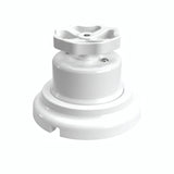 Porzellan-Wechselschalter-Set mit Knebel und Sockel — Weiß / Weiß / Flach Ø 100 mm