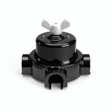 Porzellan-Wechselschalter-Set mit Flügelmutter und Sockel — Schwarz / Weiß / 3 Auslässe