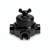 Porzellan-Wechselschalter-Set mit Flügelmutter und Sockel — Schwarz / Schwarz / 3 Auslässe
