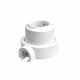 Wandsteckdose mit Sockel aus Porzellan – Set — Französisch 2P+T 16 A / Weiß / 1 Auslass