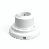 Wandsteckdose mit Sockel aus Porzellan – Set — Französisch 2P+T 16 A / Weiß / Flach Ø 100 mm