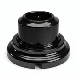 Wandsteckdose mit Sockel aus Porzellan – Set — Französisch 2P+T 16 A / Schwarz / Flach Ø 100 mm