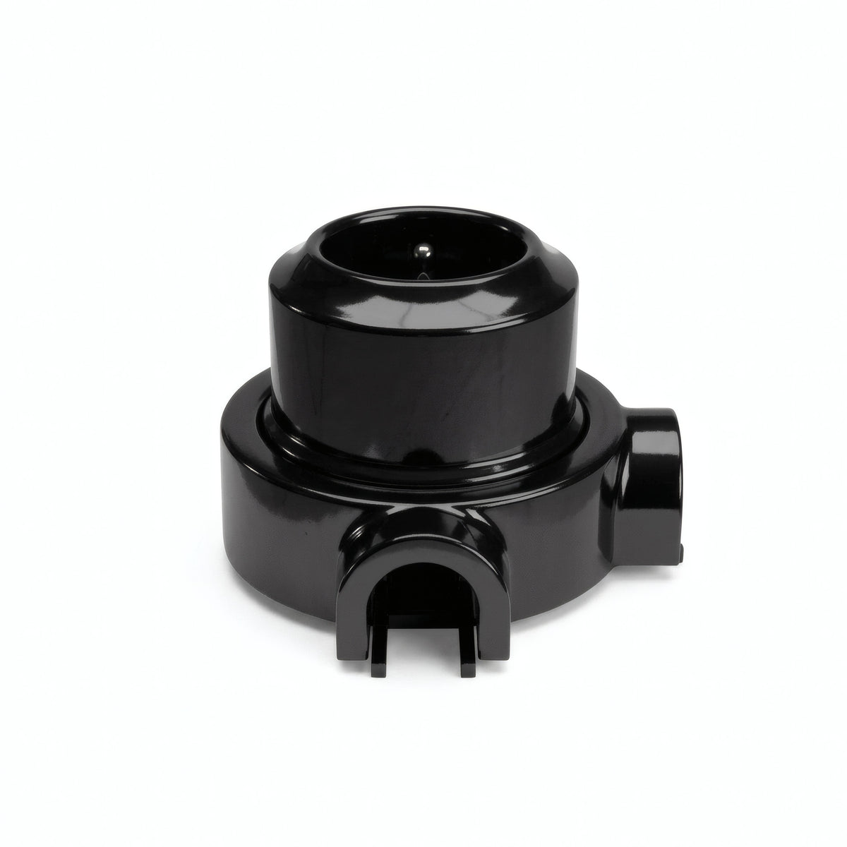 Wandsteckdose mit Sockel aus Porzellan – Set — Französisch 2P+T 16 A / Schwarz / 2 Auslässe