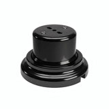Wandsteckdose mit Sockel aus Porzellan – Set — Italienisch 2P+T 10/16 A / Schwarz / Flach Ø 100 mm