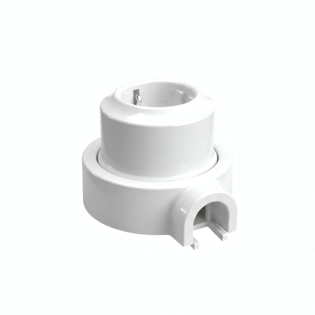 Wandsteckdose mit Sockel aus Porzellan – Set — Schuko 2P+T 16 A / Weiß / 1 Auslass