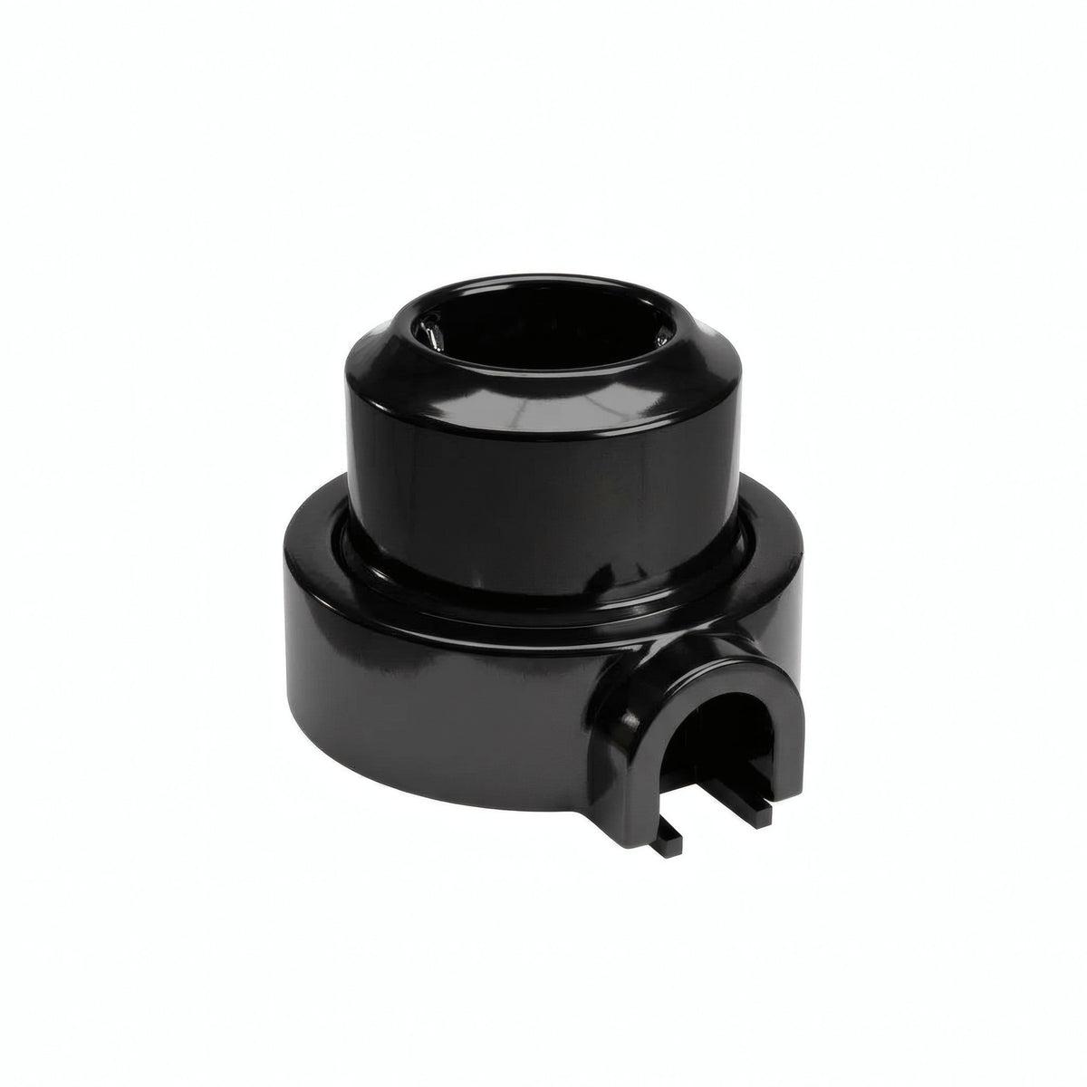 Wandsteckdose mit Sockel aus Porzellan – Set — Schuko 2P+T 16 A / Schwarz / 1 Auslass