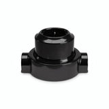 Wandsteckdose mit Sockel aus Porzellan – Set — Schuko 2P+T 16 A / Schwarz / 2 Auslässe in Reihe