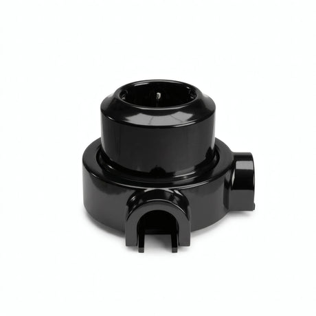 Wandsteckdose mit Sockel aus Porzellan – Set — Schuko 2P+T 16 A / Schwarz / 2 Auslässe
