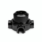 Wandsteckdose mit Sockel aus Porzellan – Set — Schuko 2P+T 16 A / Schwarz / 3 Auslässe