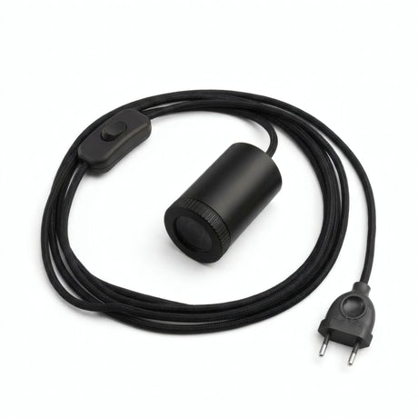 Mini-Spot GU10 mit Stecker, Ausführung Schwarz