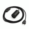 Mini-Spot GU10 mit Stecker, Ausführung Schwarz