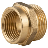Nippel reduziert männlich-weiblich aus Messing CW617N BSP – Vorderansicht