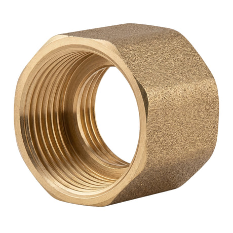 Muffe gleiches Innengewinde-Innengewinde mit Anschlag aus Messing CW617N BSP – Vorderansicht