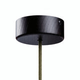 Zylindrischer Mini-Baldachin aus Holz, Ø 88 mm — 1 zentrale Bohrung / Wengé-Optik