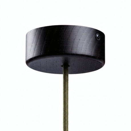 Zylindrischer Mini-Baldachin aus Holz, Ø 88 mm — 1 zentrale Bohrung / Wengé-Optik