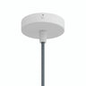 Zylindrischer Mini-Baldachin aus Metall, Ø 83 mm — 1 zentrale Bohrung / Konisch, Thermoplast / Weiß matt