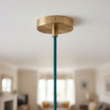 Zylindrischer Mini-Baldachin aus Metall, Ø 83 mm — 1 zentrale Bohrung / Konisch, Thermoplast / Satinierte Bronze