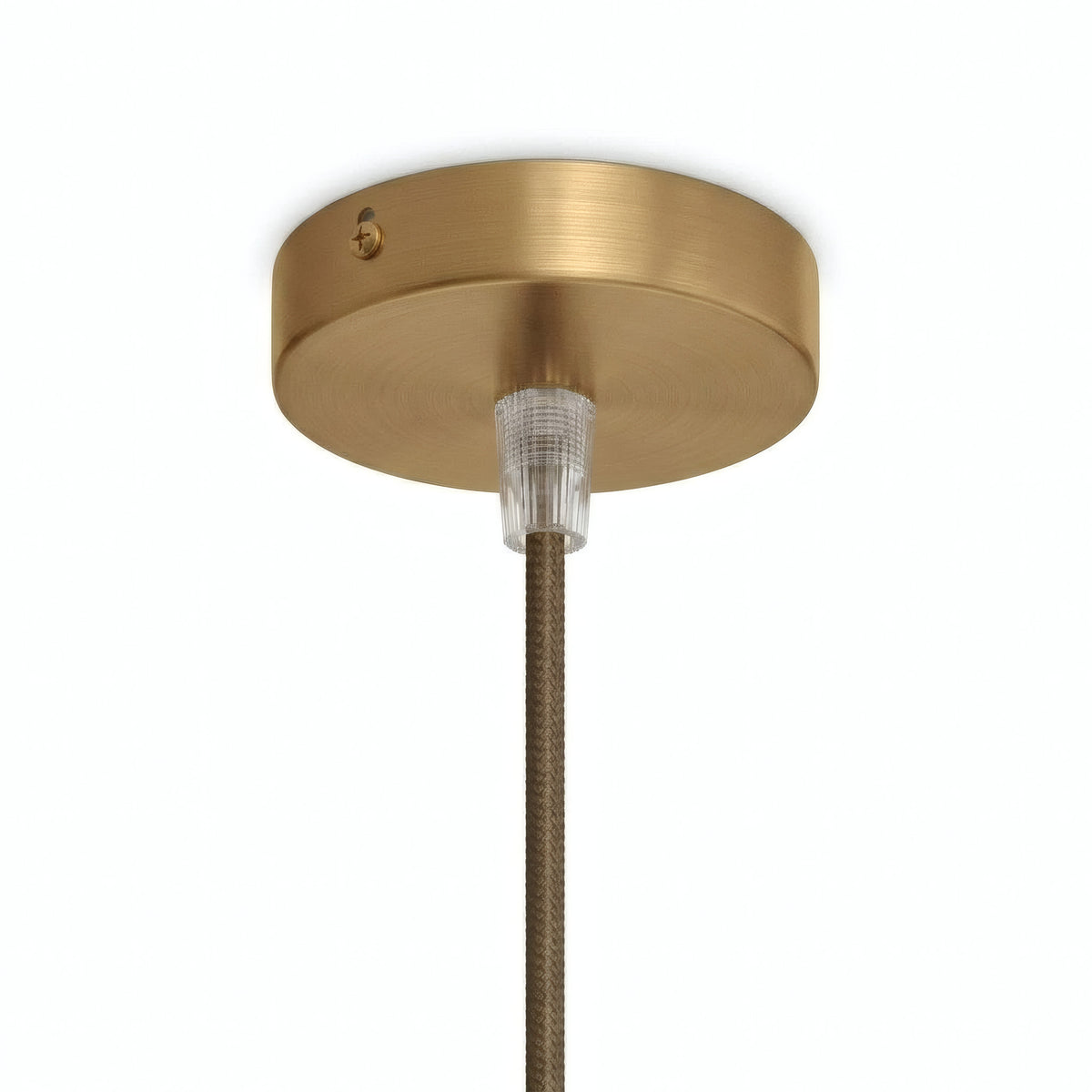 Zylindrischer Mini-Baldachin aus Metall, Ø 83 mm — 1 zentrale Bohrung / Konisch, Thermoplast / Satinierte Bronze