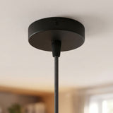 Zylindrischer Mini-Baldachin aus Metall, Ø 83 mm — 1 zentrale Bohrung / Konisch, Thermoplast / Schwarz