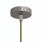 Zylindrischer Mini-Baldachin aus Metall, Ø 83 mm — 1 zentrale Bohrung / Konisch, Thermoplast / Satiniertes Titan