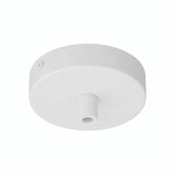 Zylindrischer Mini-Baldachin aus Metall, Ø 83 mm — 1 zentrale Bohrung / Zylindrisch, Metall / Weiß matt