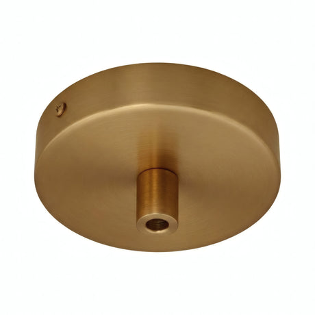Zylindrischer Mini-Baldachin aus Metall, Ø 83 mm — 1 zentrale Bohrung / Zylindrisch, Metall / Satinierte Bronze