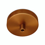 Zylindrischer Mini-Baldachin aus Metall, Ø 83 mm — 1 zentrale Bohrung / Zylindrisch, Metall / Satiniertes Kupfer