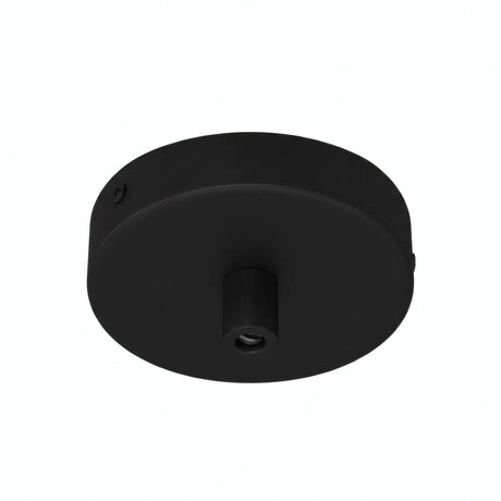 Zylindrischer Mini-Baldachin aus Metall, Ø 83 mm — 1 zentrale Bohrung / Zylindrisch, Metall / Schwarz