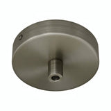 Zylindrischer Mini-Baldachin aus Metall, Ø 83 mm — 1 zentrale Bohrung / Zylindrisch, Metall / Satiniertes Titan