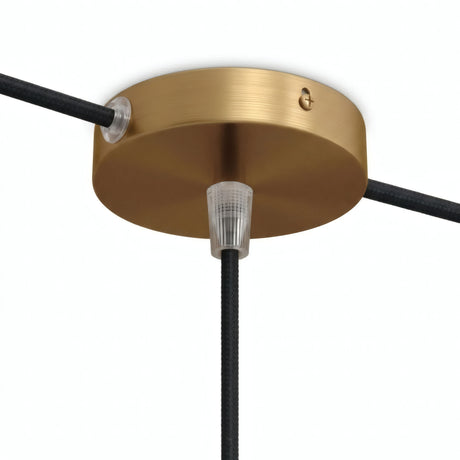 Zylindrischer Mini-Baldachin aus Metall, Ø 83 mm — 1 zentrale und 2 seitliche Bohrungen / Konisch, Thermoplast / Satinierte Bronze