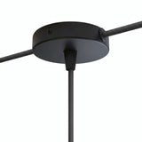 Zylindrischer Mini-Baldachin aus Metall, Ø 83 mm — 1 zentrale und 2 seitliche Bohrungen / Konisch, Thermoplast / Schwarz
