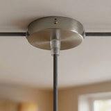 Zylindrischer Mini-Baldachin aus Metall, Ø 83 mm — 1 zentrale und 2 seitliche Bohrungen / Konisch, Thermoplast / Satiniertes Titan