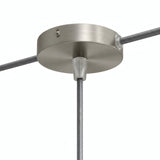Zylindrischer Mini-Baldachin aus Metall, Ø 83 mm — 1 zentrale und 2 seitliche Bohrungen / Konisch, Thermoplast / Satiniertes Titan