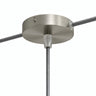 Zylindrischer Mini-Baldachin aus Metall, Ø 83 mm — 1 zentrale und 2 seitliche Bohrungen / Konisch, Thermoplast / Satiniertes Titan