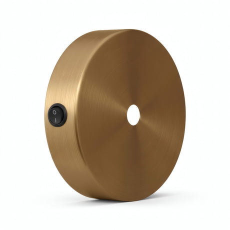 Zylindrischer Mini-Metallbaldachin mit Schalter, Ø 83 mm — Satinierte Bronze