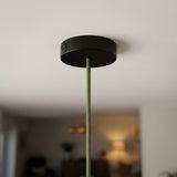 Zylindrischer Mini-Metallbaldachin mit Schalter, Ø 83 mm — Schwarz