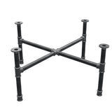 Couchtisch-Gestell, Kreuzfuß, Gusseisen und Stahl Ø 34 mm, 96 × 96 cm, Höhe 42 cm