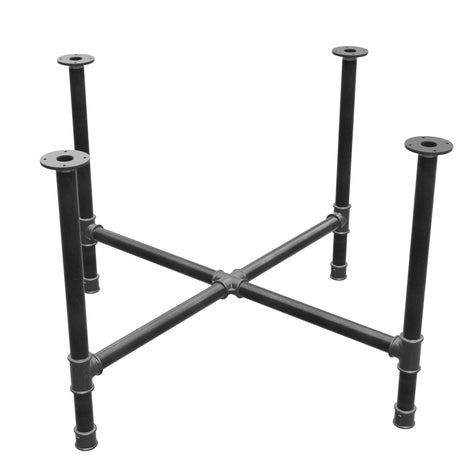 Esstisch-Gestell, Kreuzfuß, Gusseisen und Stahl Ø 42 mm, 121 × 121 cm, Höhe 74 cm